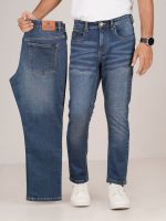 Dark Blue -stretch dobby jeans