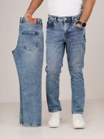Light Blue - stretch dobby jeans