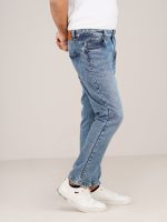 Light Blue - stretch dobby jeans - Image 2