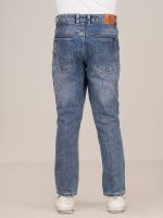 Light Blue - stretch slub denim jeans - Image 4